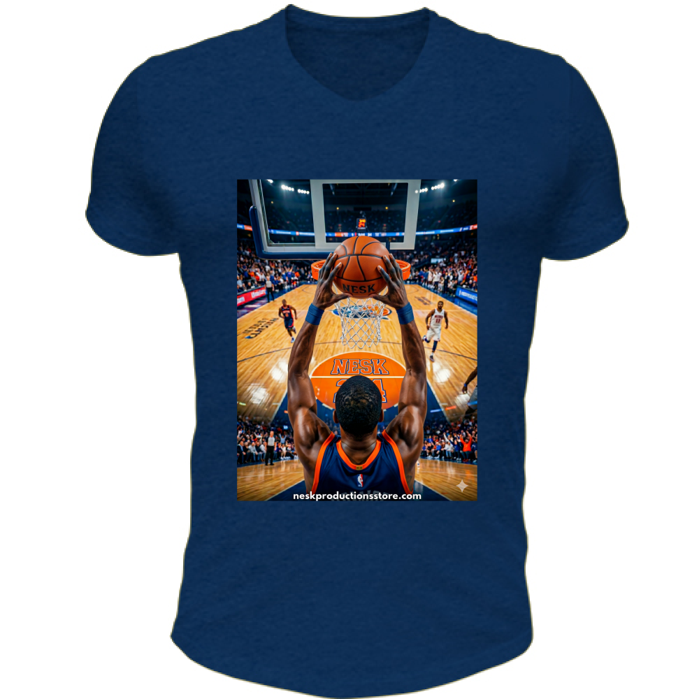 T-Shirt Unisex Scollo V linea basket