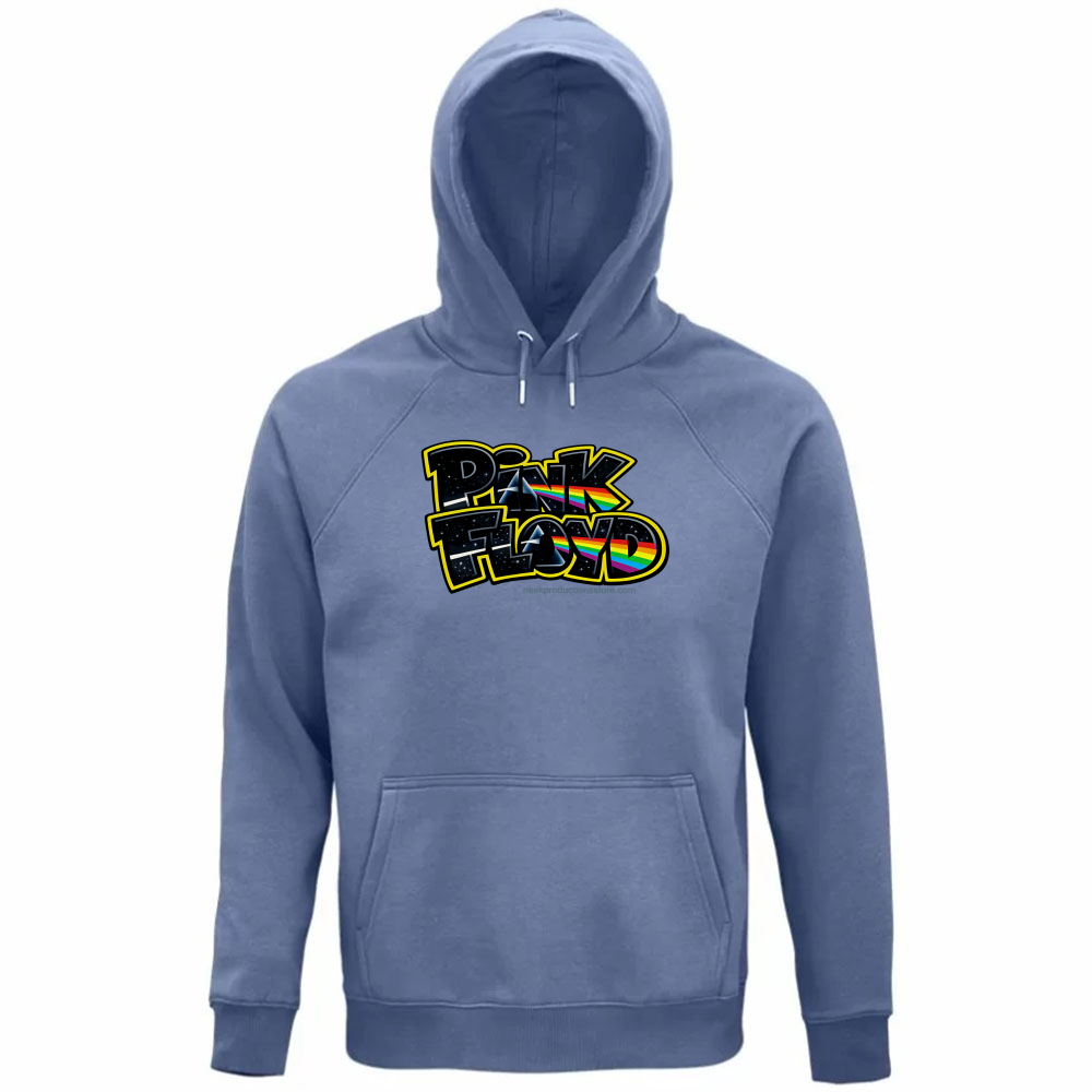 Felpa Organica Unisex Cappuccio linea Pink Floyd