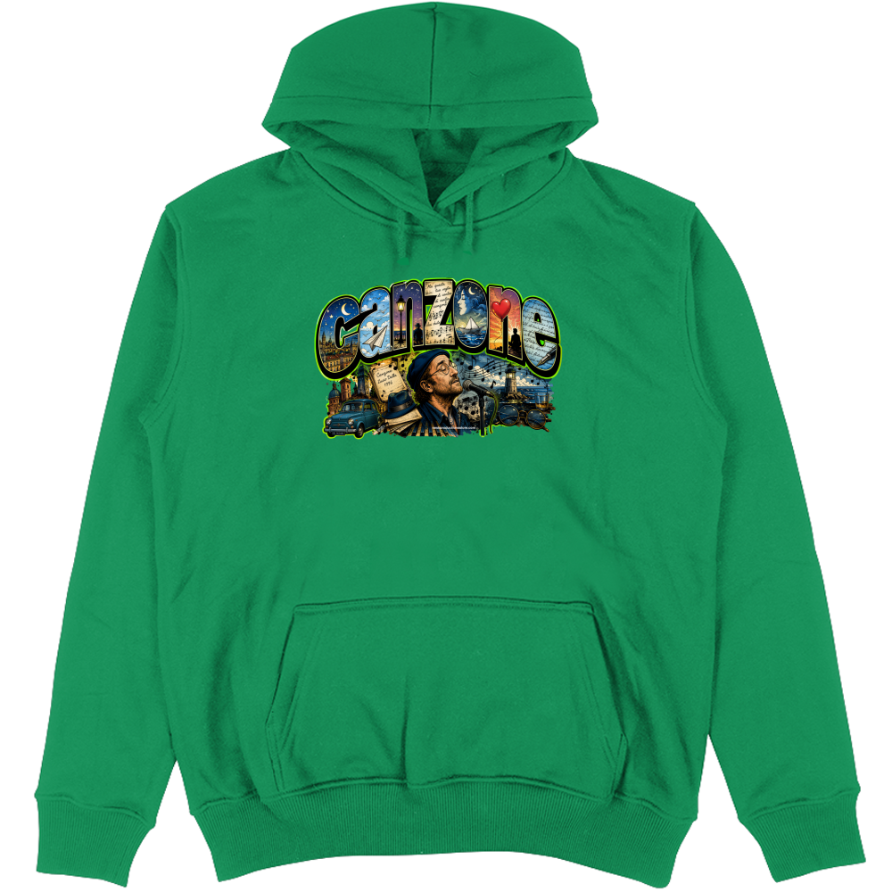 Felpa Unisex con Cappuccio linea Canzone Dalla
