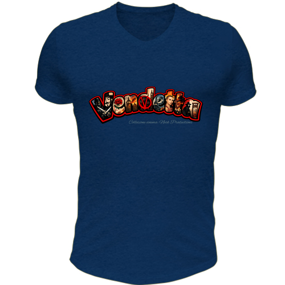 T-Shirt Unisex Scollo V linea vendetta