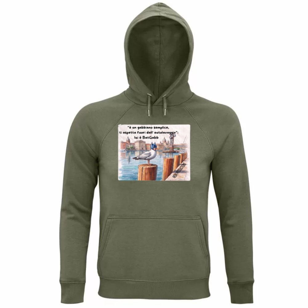 Felpa Organica Unisex Cappuccio T-Shirt BatGabb Will Returns