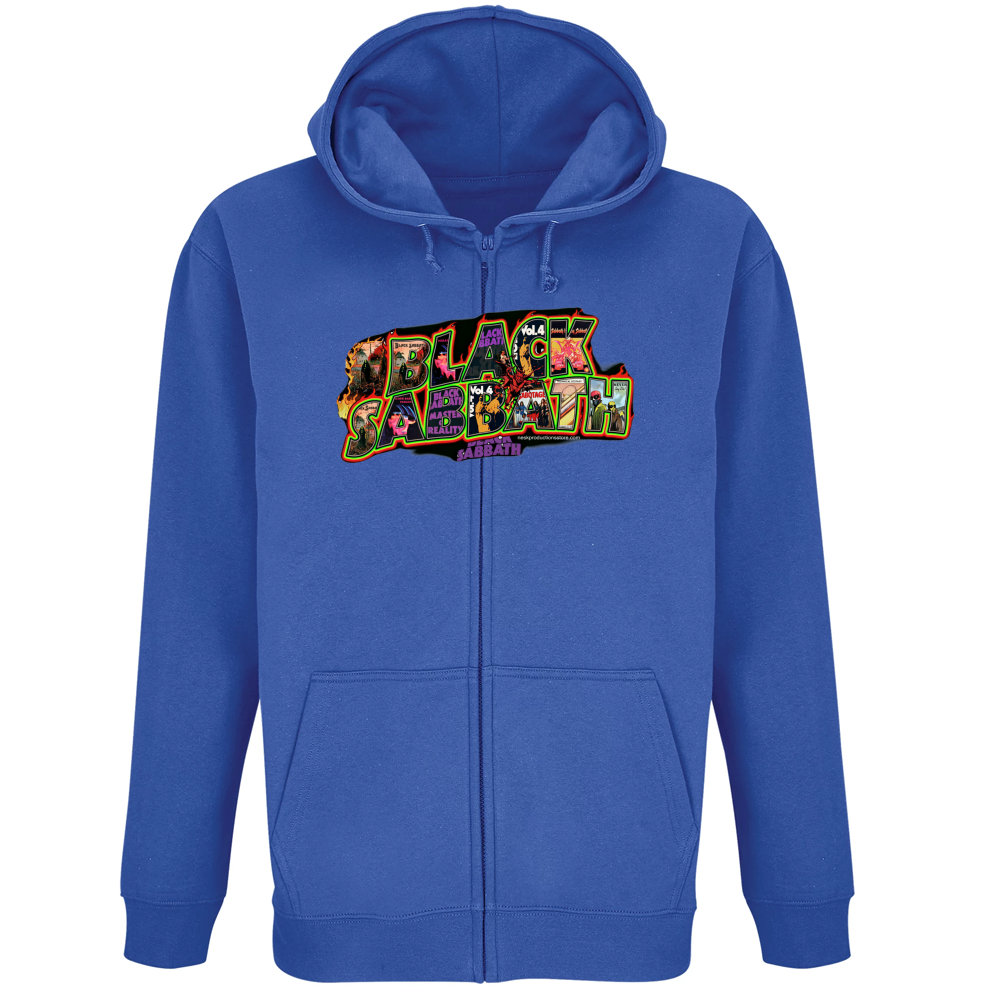 Felpa Premium Cappuccio Zip linea Black Sabbath A