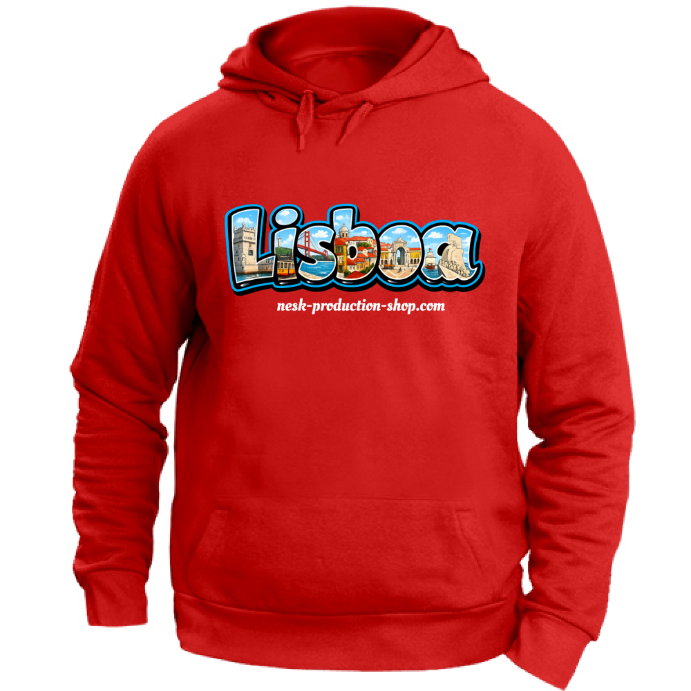 Felpa con Cappuccio Unisex Large linea lisboa