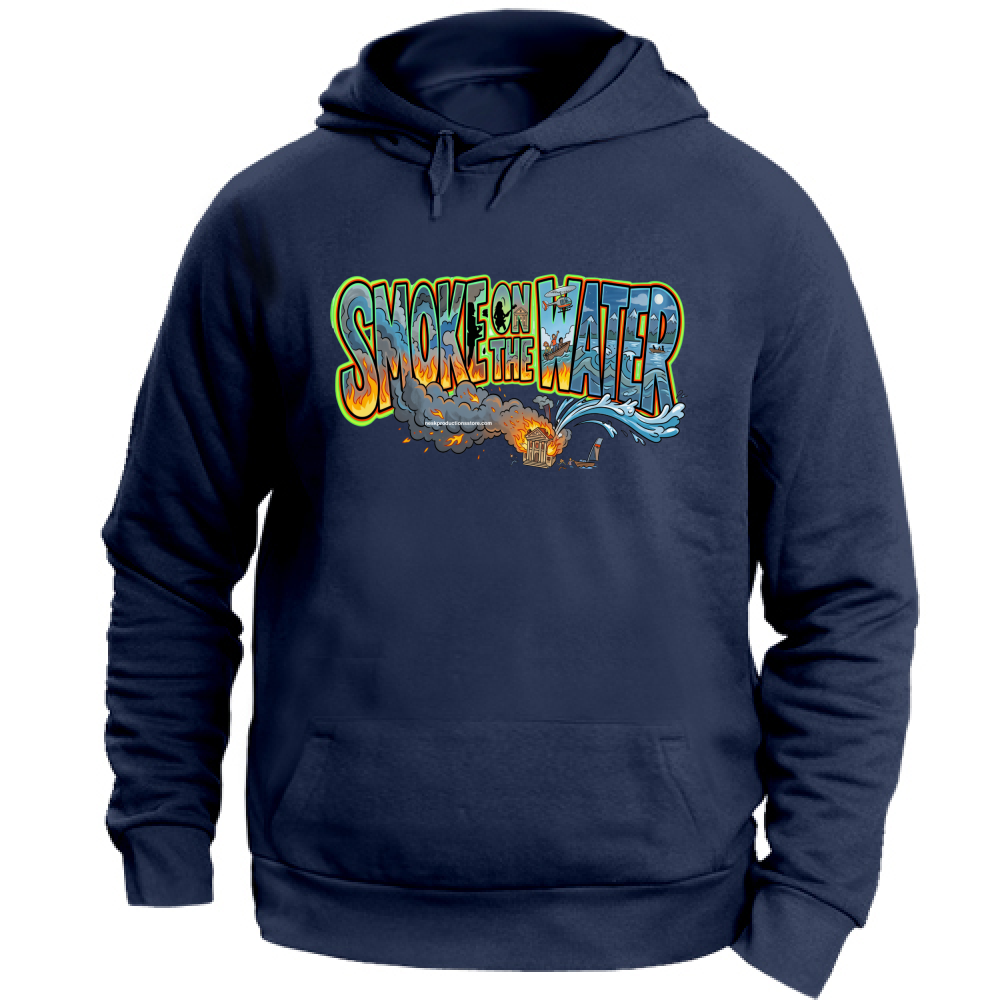 Felpa con Cappuccio Unisex Large linea smoke on the water A