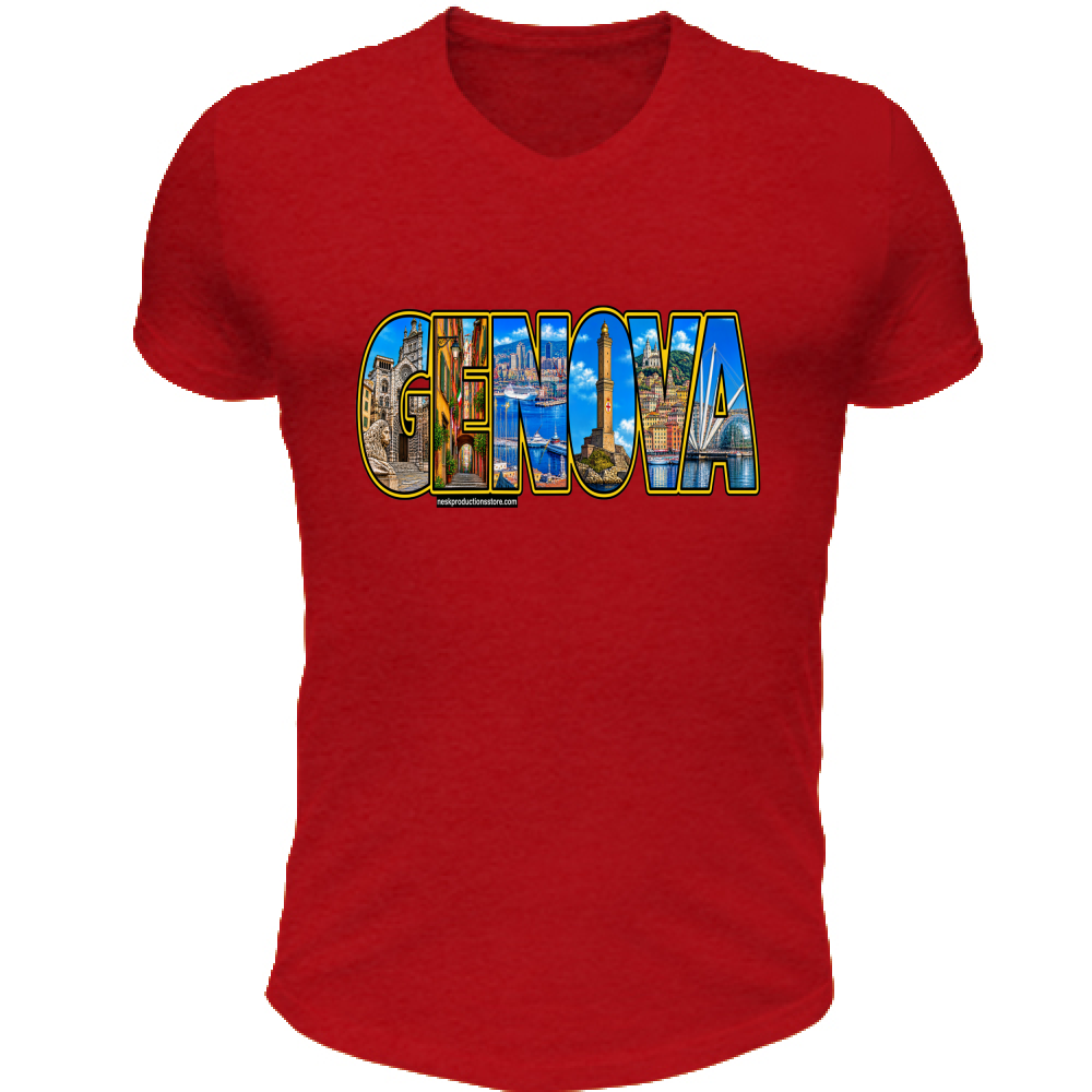t-shirt-unisex-scollo-v-linea-genova – Nesk Productions