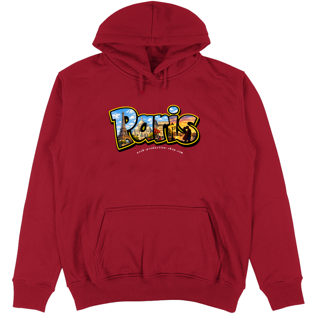 Felpa Unisex con Cappuccio linea paris
