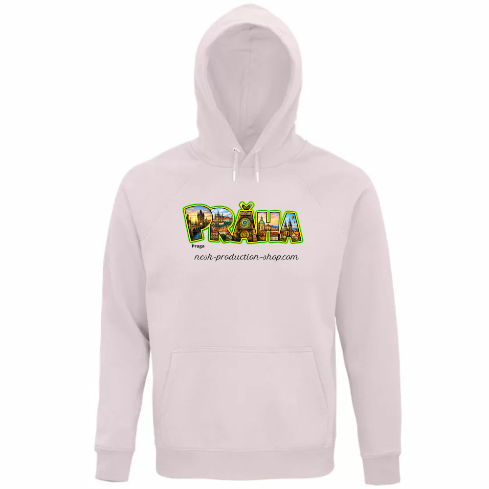 Felpa Organica Unisex Cappuccio linea praga