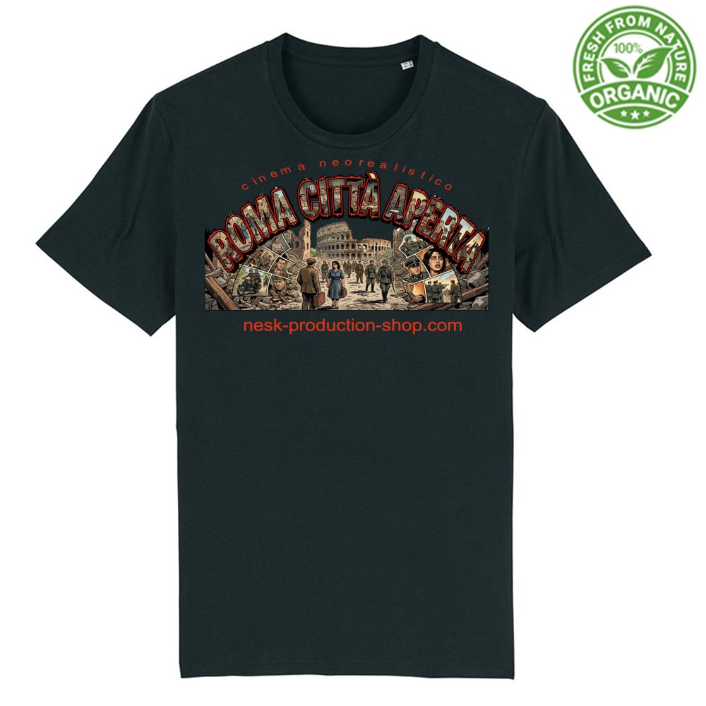 T-Shirt Unisex Premium Organic linea roma città aperta