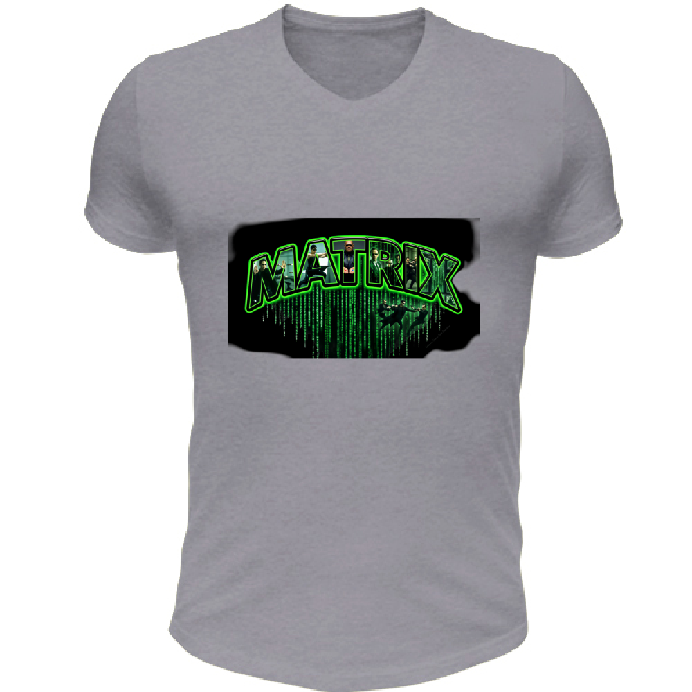 T-Shirt Unisex Scollo V linea matrix A