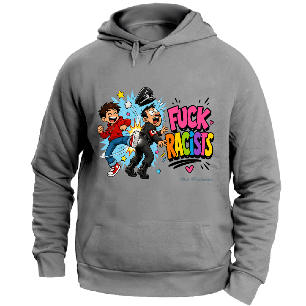 Felpa con Cappuccio Unisex Large linea fuckracists