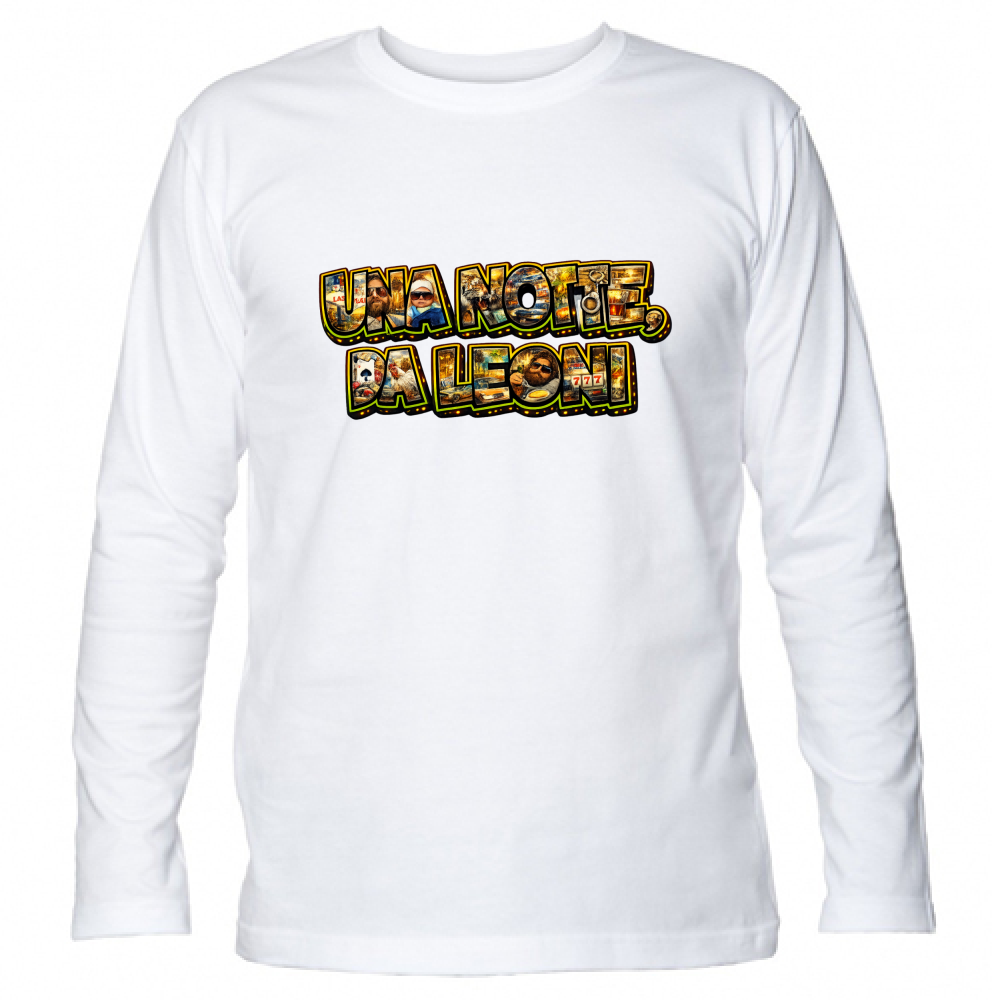 T-Shirt Unisex Manica Lunga Maglietta una Notte da Leoni