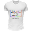 T-Shirt Unisex Scollo V T-Shirt of Multiverse a Sfondo Bianco