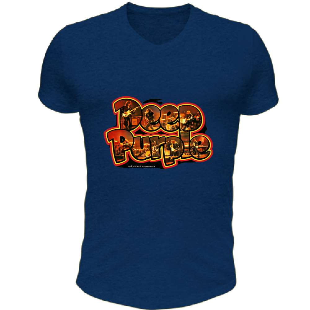 T-Shirt Unisex Scollo V linea Deep Purple