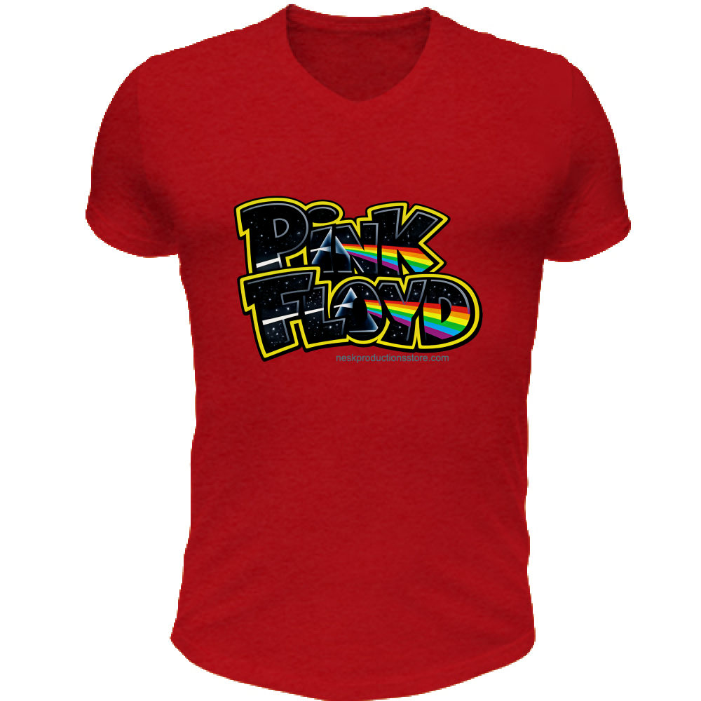 T-Shirt Unisex Scollo V linea Pink Floyd