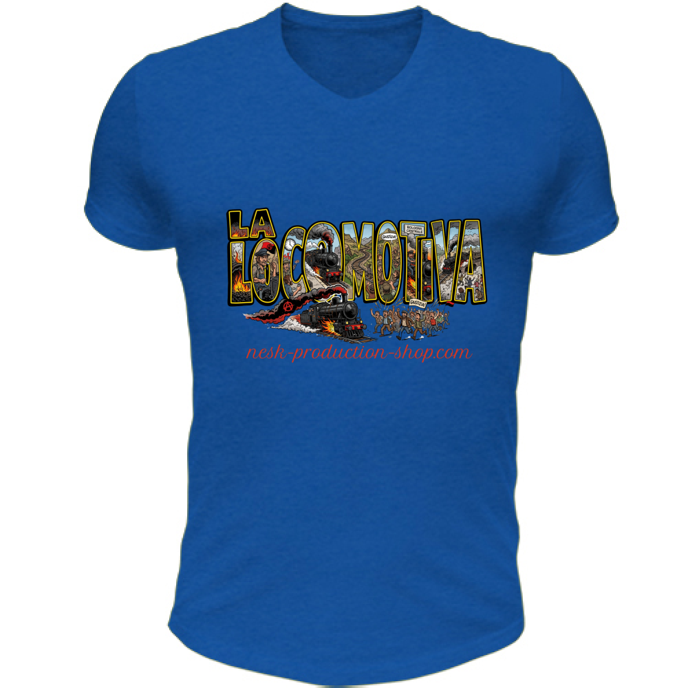 T-Shirt Unisex Scollo V linea la locomotiva
