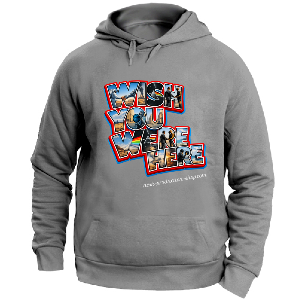 Felpa con Cappuccio Unisex Large linea wish you were here
