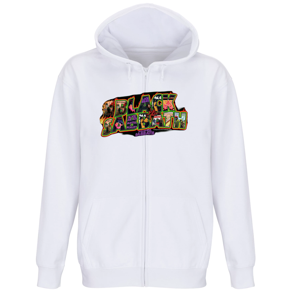 Felpa Premium Cappuccio Zip linea Black Sabbath A