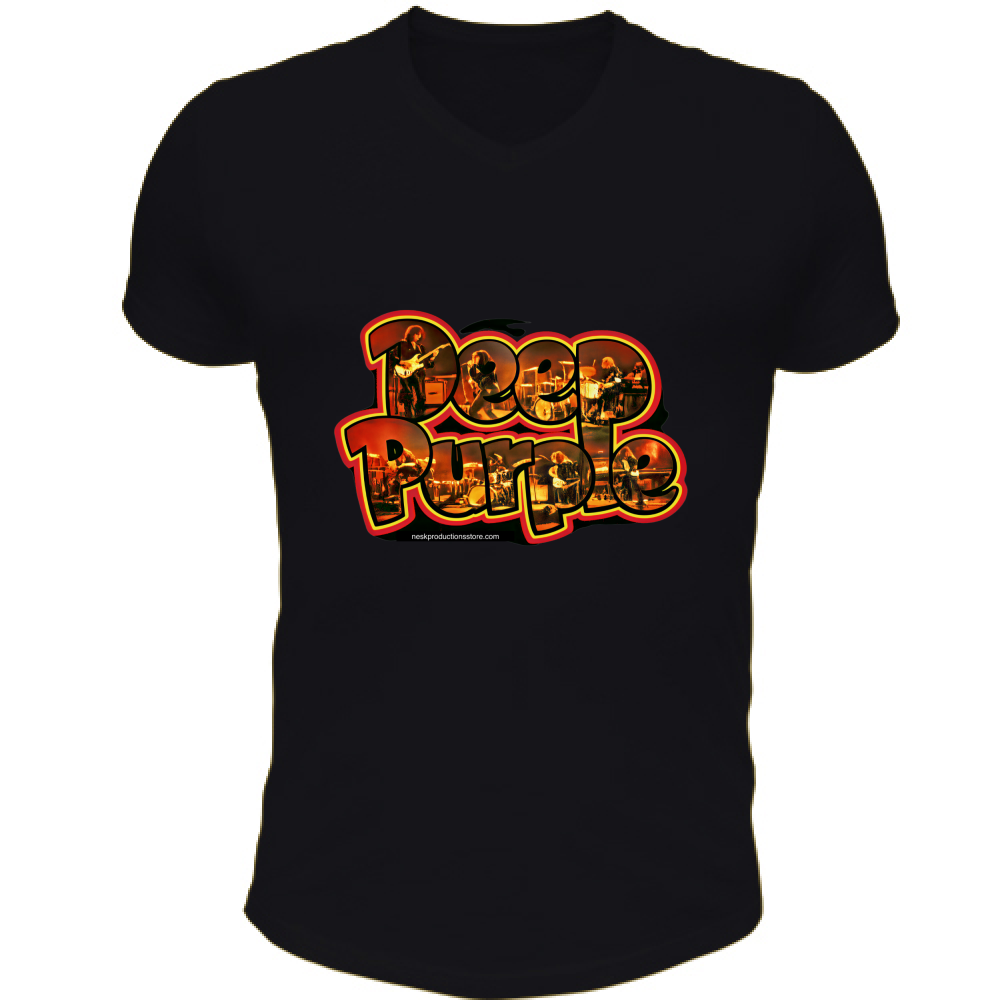T-Shirt Unisex Scollo V linea Deep Purple