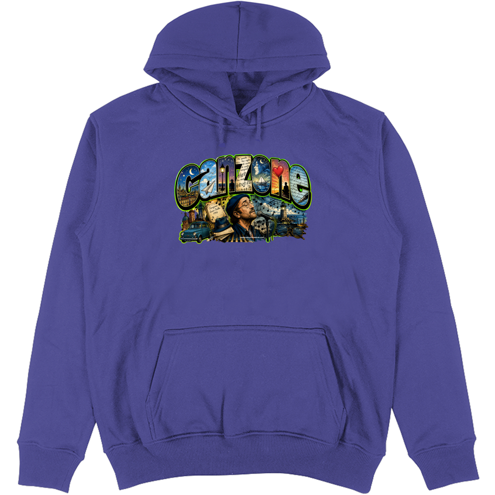 Felpa Unisex con Cappuccio linea Canzone Dalla