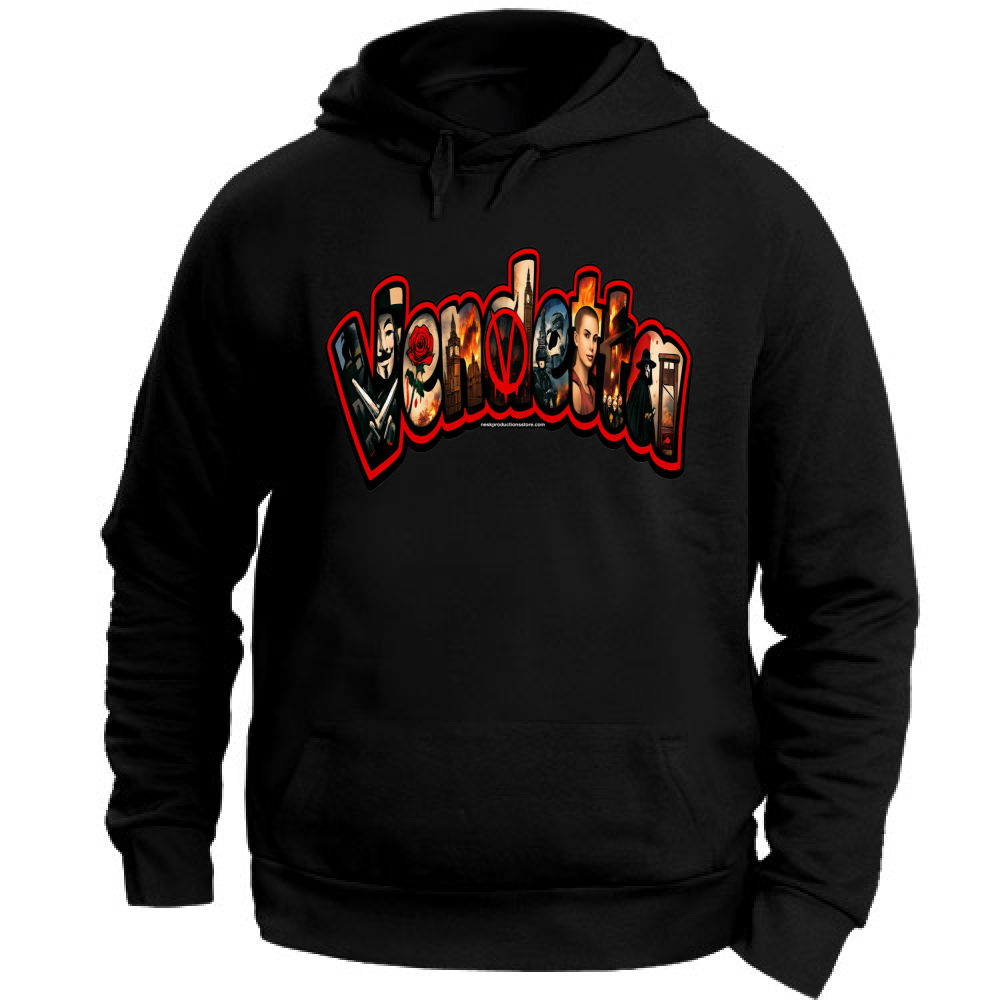 Felpa con Cappuccio Unisex Large Linea V per Vendetta A