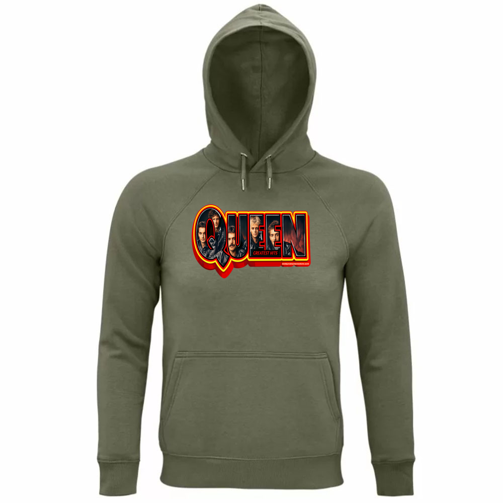 Felpa Organica Unisex Cappuccio Linea Queen  A