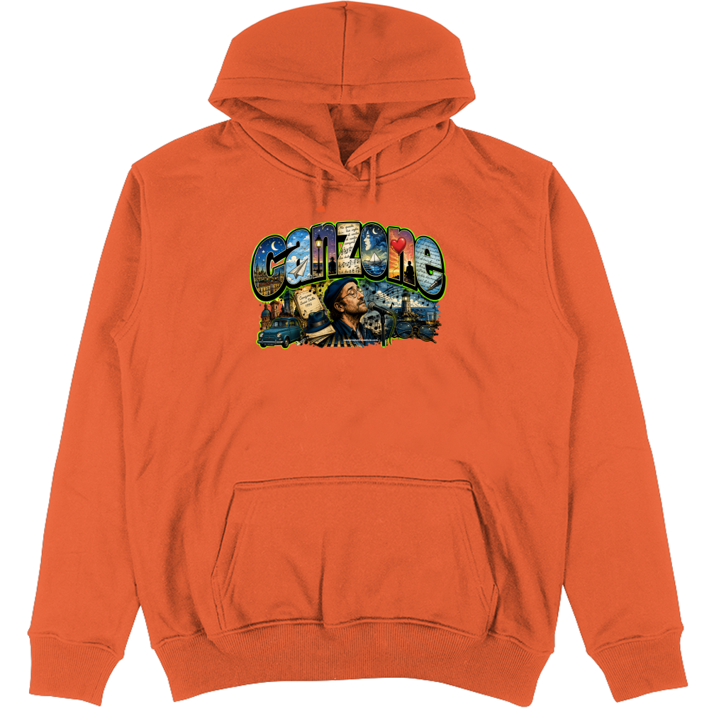 Felpa Unisex con Cappuccio linea Canzone Dalla