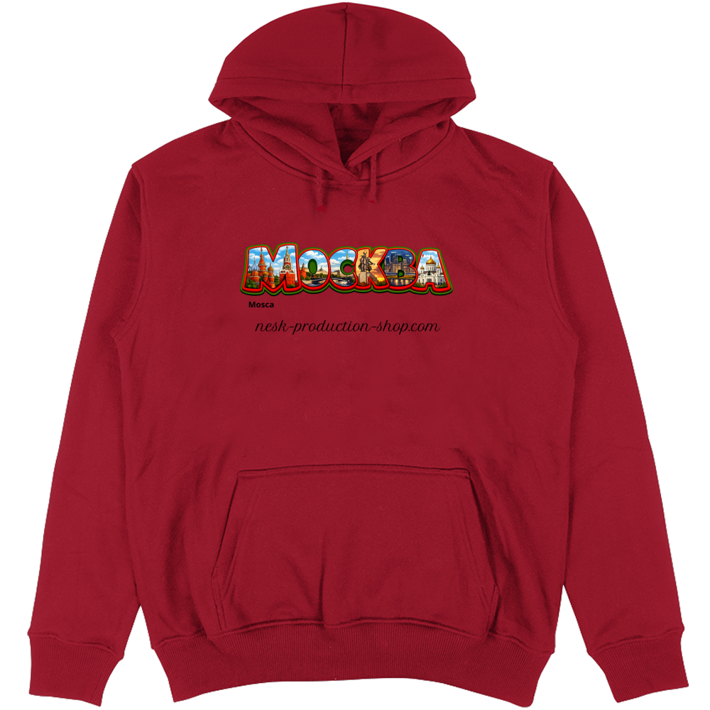 Felpa Unisex con Cappuccio linea mosca