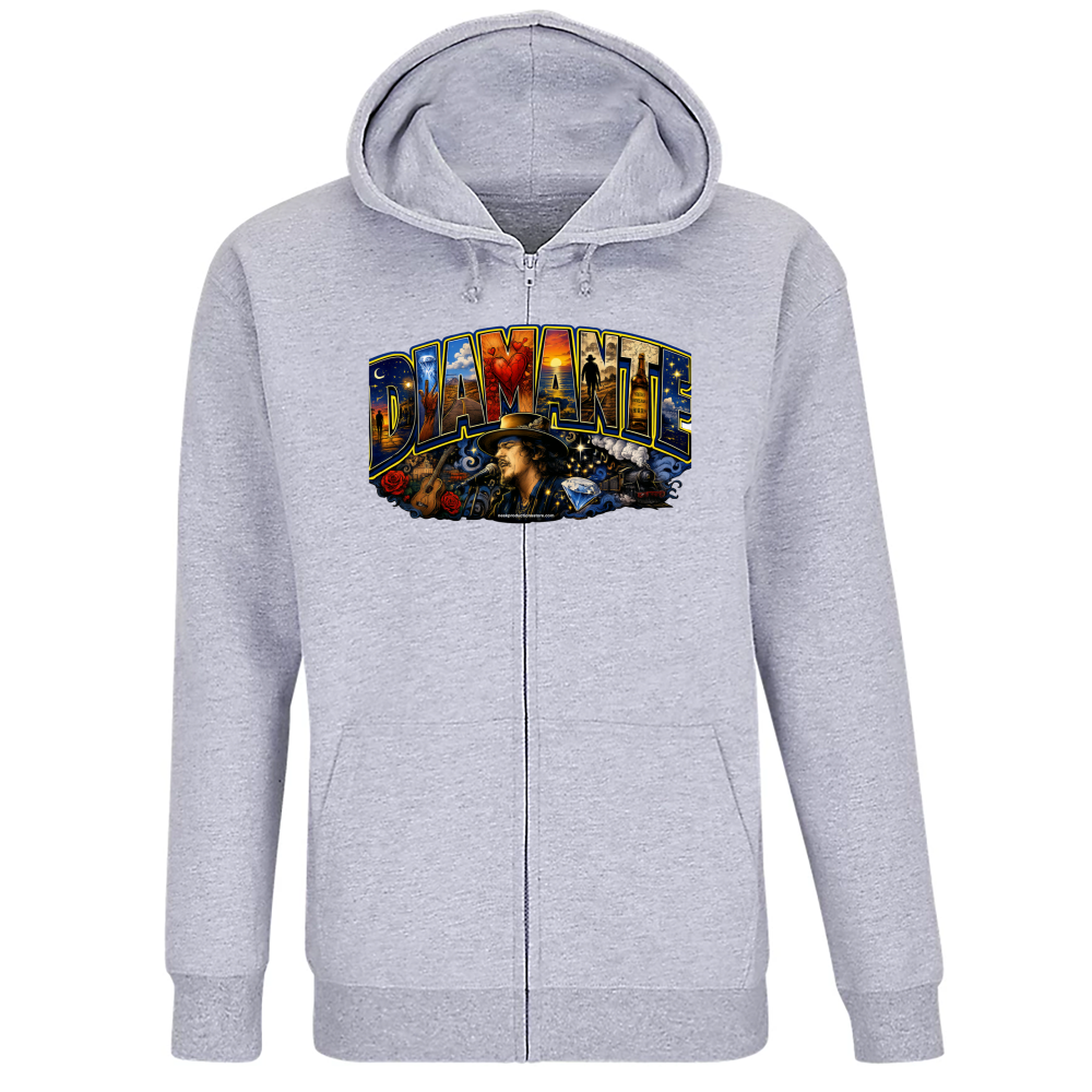 Felpa Premium Cappuccio Zip linea Diamante Zucchero