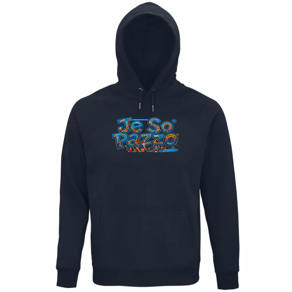 Felpa Organica Unisex Cappuccio linea je so pazzo A