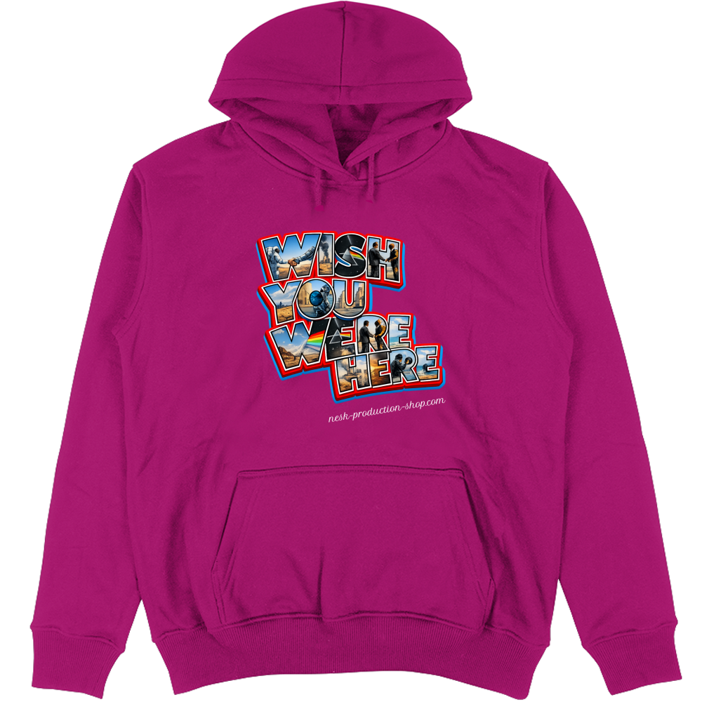 Felpa Unisex con Cappuccio linea wish you were here