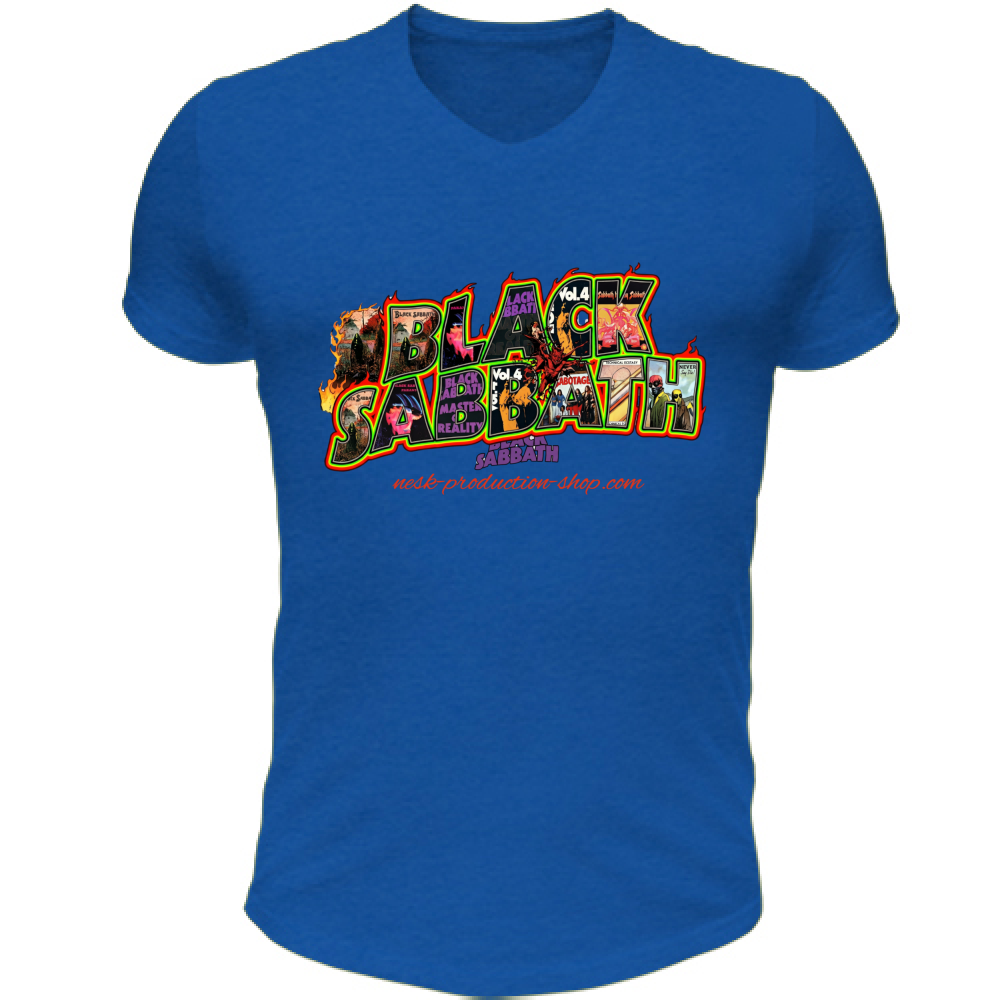 T-Shirt Unisex Scollo V linea black sabbath