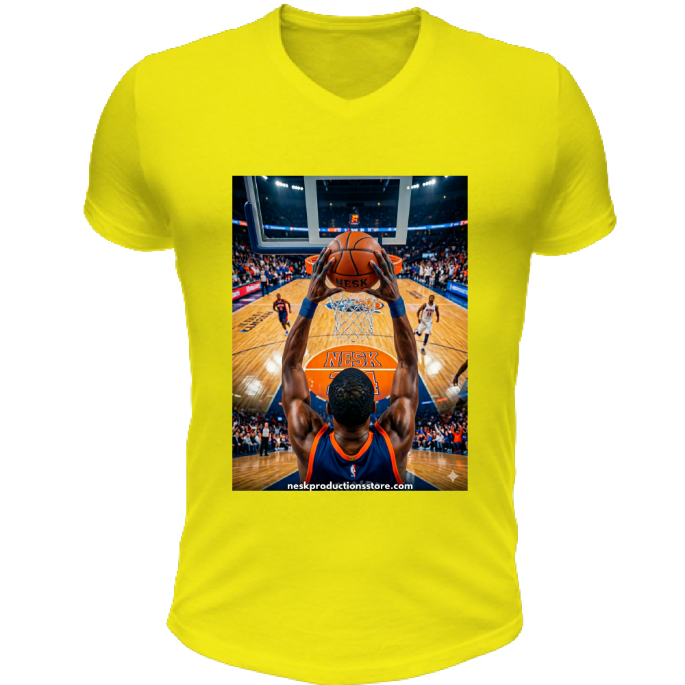 T-Shirt Unisex Scollo V linea basket