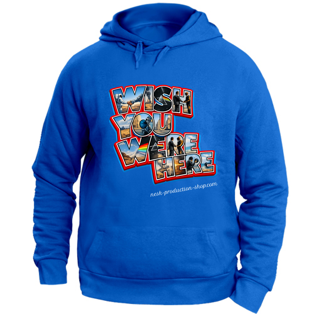 Felpa con Cappuccio Unisex Large linea wish you were here