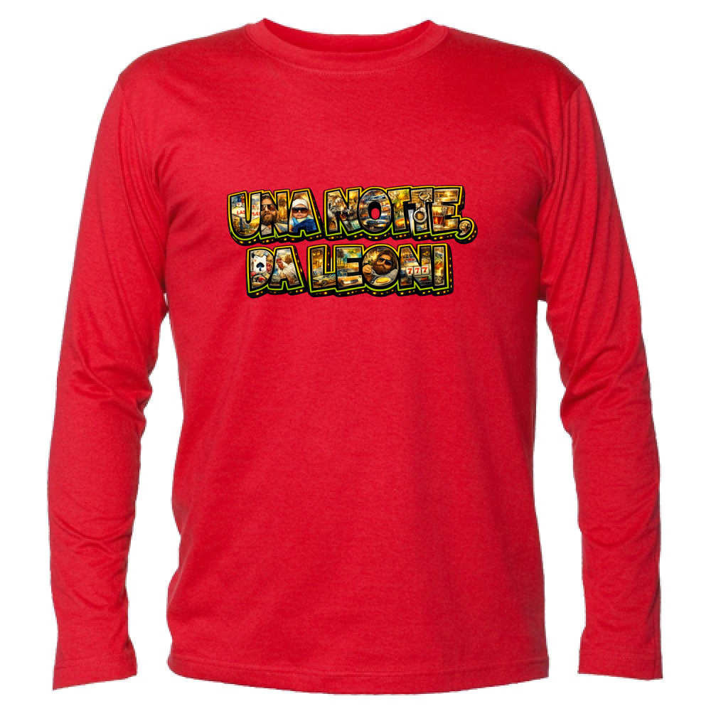 T-Shirt Unisex Manica Lunga Maglietta una Notte da Leoni