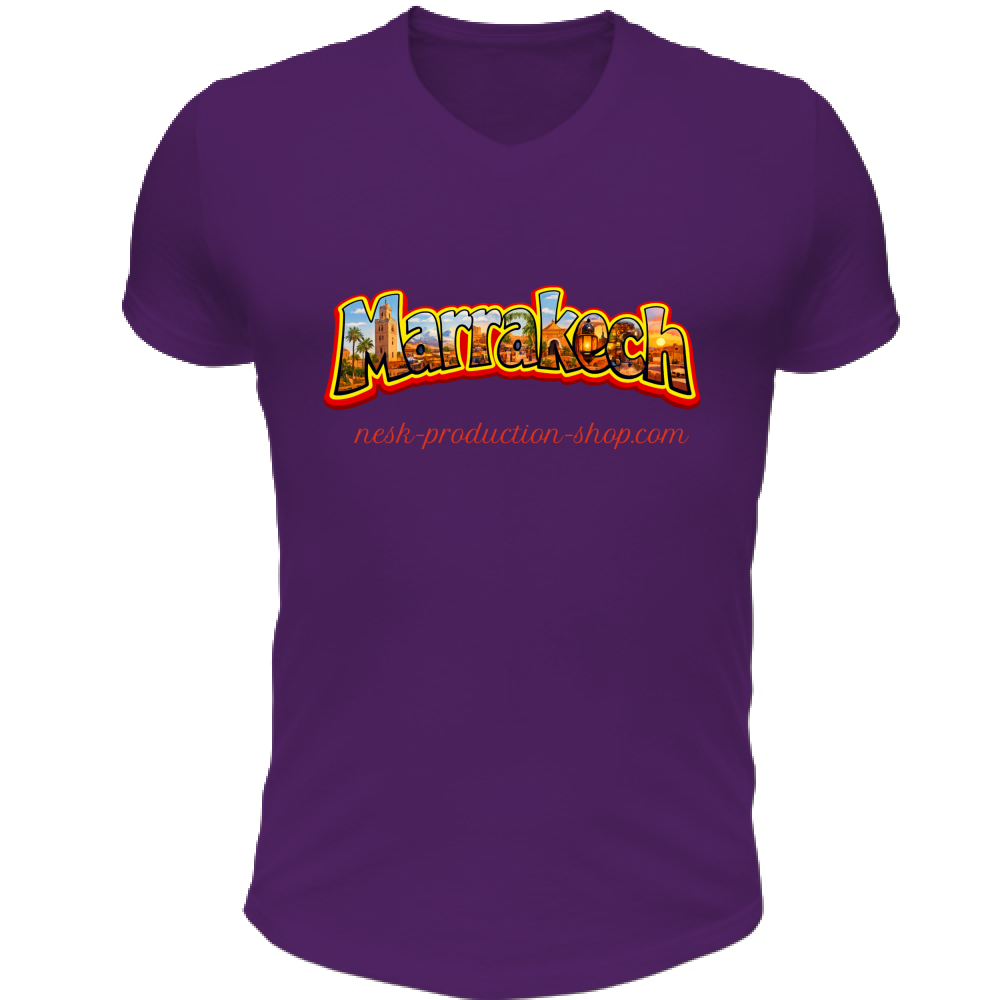 T-Shirt Unisex Scollo V linea marrakech