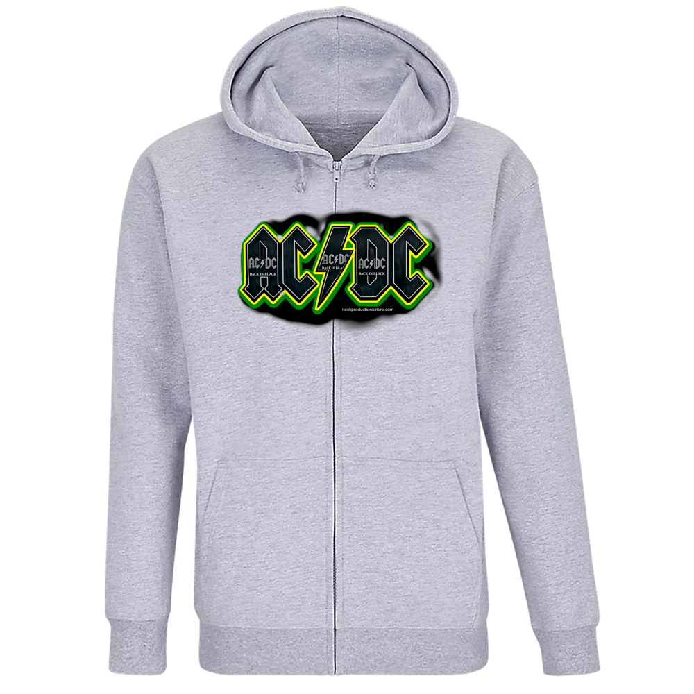 Felpa Premium Cappuccio Zip linea AC/DC   A