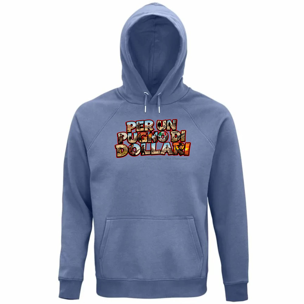 Felpa Organica Unisex Cappuccio Linea pugno di dollari