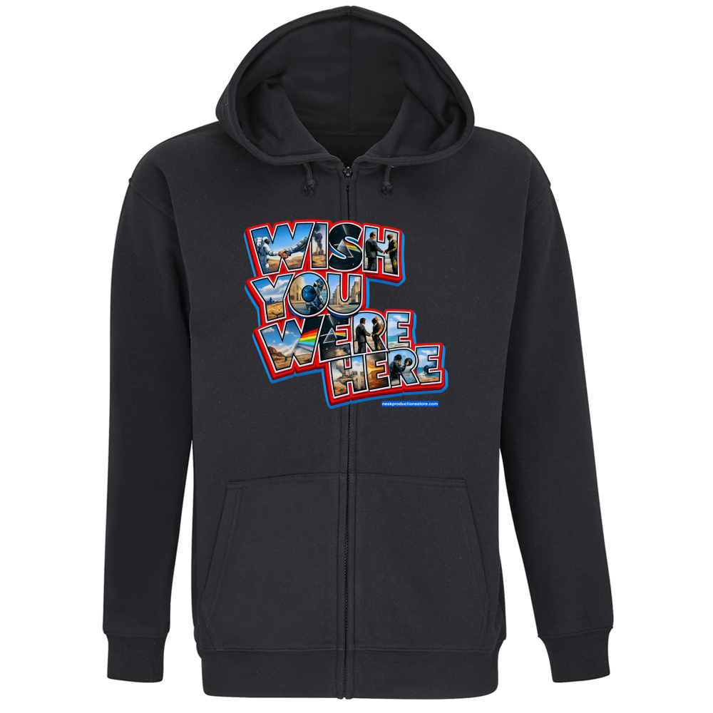 Felpa Premium Cappuccio Zip linea wish you were here A